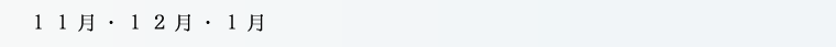 11〜1月
